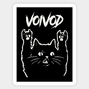 voivod metal cat Sticker